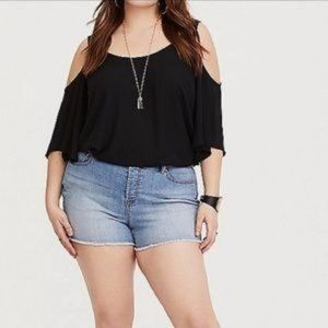 Torrid Soho Short Fray Hem Jean Shorts